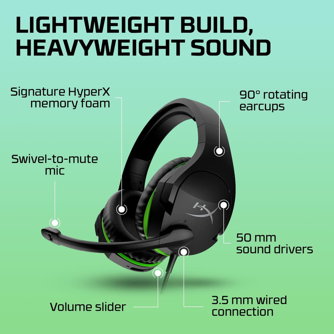 HyperX CloudX Stinger Core Console Gaming Headset - Black - Image 7
