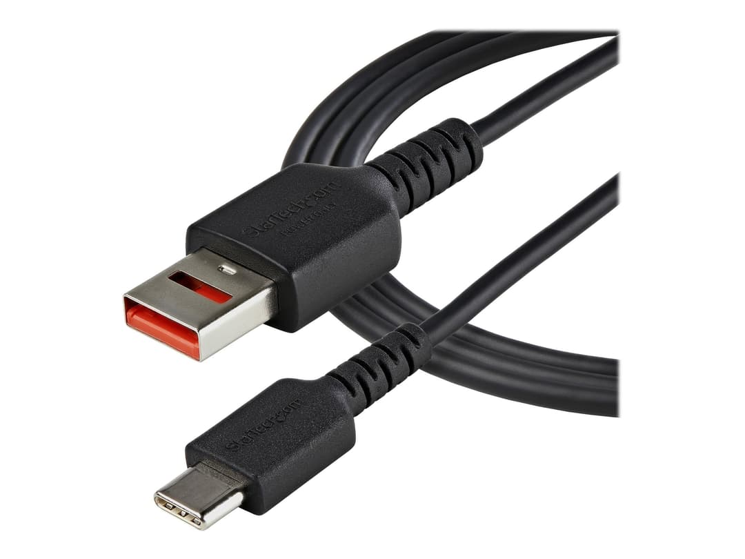 StarTech.com 3ft (1m) Secure Charging Cable, USB-A to USB-C Data Blocker Charge-Only Cable, No-Data Power-Only Charger Cable for Phone/Tablet, Data Blocking USB Protector Adapter Cable - 5V at 2.4A (12W max) (USBSCHAC1M) - USB-C cable - USB (power only) t - Image 1