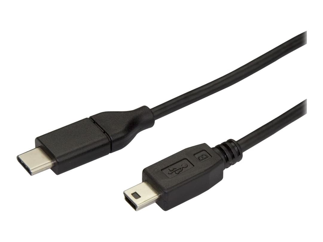 StarTech USB2CMB2M USB-C to Mini-USB Cable 2m Black - Image 1
