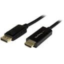 StarTech.com 6ft (2m) DisplayPort to HDMI Cable - 4K 30Hz - DisplayPort to HDMI Adapter Cable - DP 1.2 to HDMI Monitor Cable Converter - Latching DP Connector - Passive DP to HDMI Cord thumbnail 1