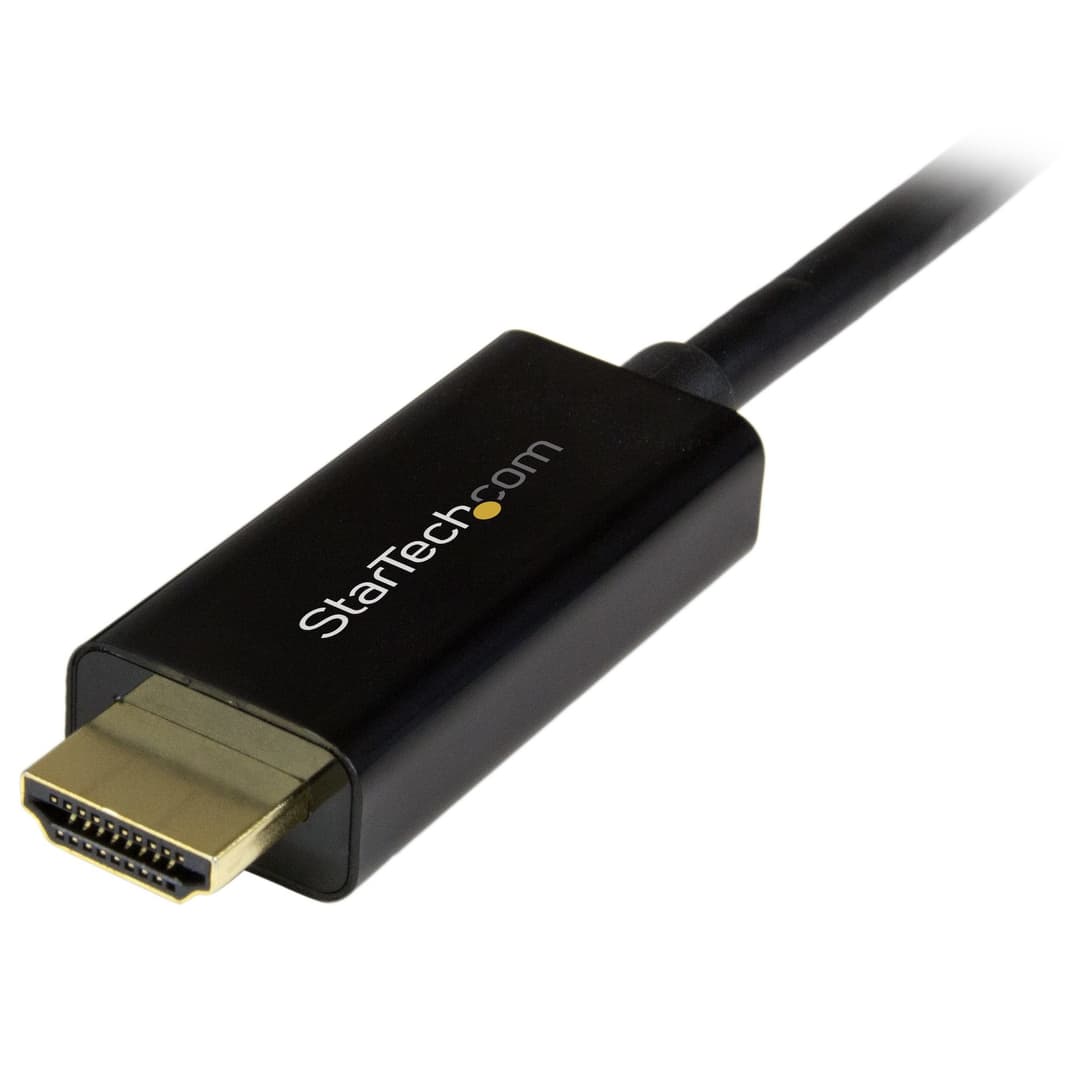 StarTech.com 6ft (2m) DisplayPort to HDMI Cable - 4K 30Hz - DisplayPort to HDMI Adapter Cable - DP 1.2 to HDMI Monitor Cable Converter - Latching DP Connector - Passive DP to HDMI Cord - Image 2
