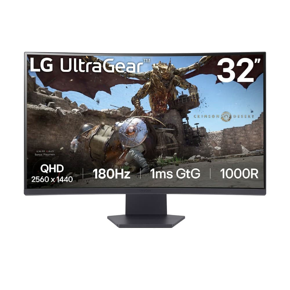 LG UltraGear 32GS60QC-B 32" Quad HD 180 Hz VA Curved Black Gaming Monitor - Image 1