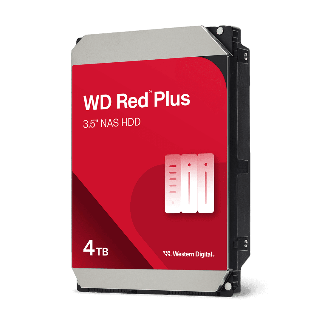 Western Digital WD Red Plus NAS Internal Hard Drive 3.5-inch SATA III CMR - 4TB - Image 1