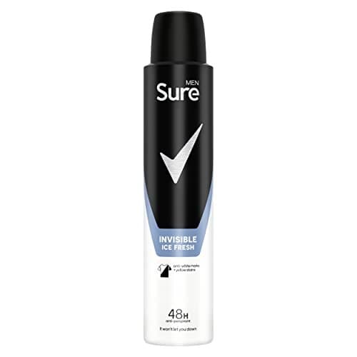 Sure Men Invisible Ice Fresh Anti-perspirant Aerosol 48h fresh and dry protection deodorant that protects against white marks and yellow stains 6x 150 ml - Image 2