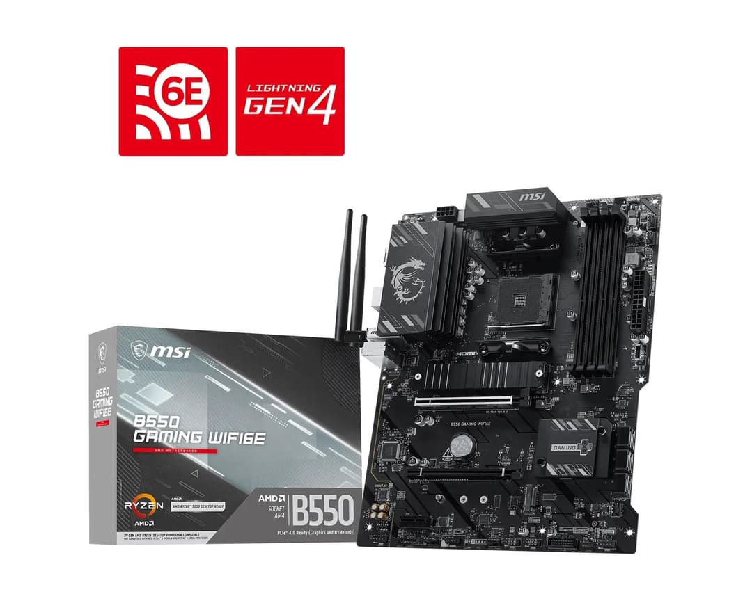 MSI B550 GAMING WIFI6E motherboard AMD B550 Socket AM4 - Image 1