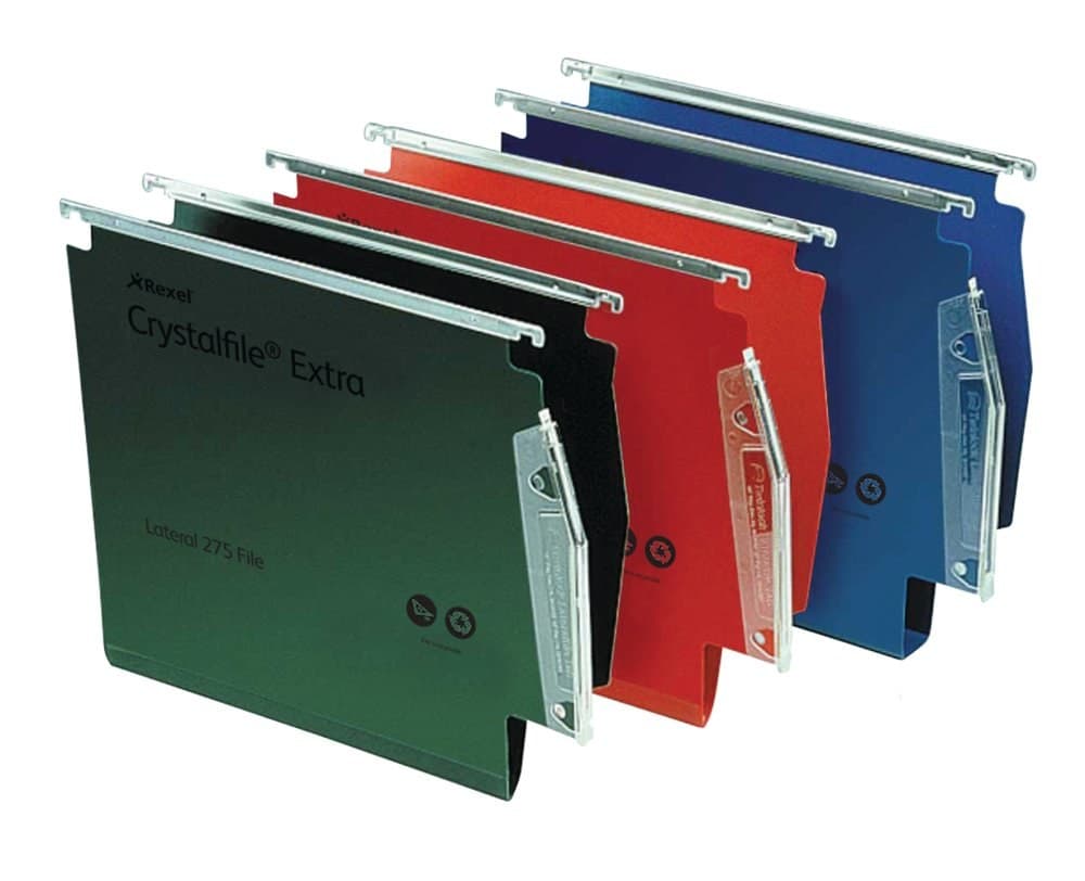 Rexel Crystalfile Extra `275` Lateral File 15mm Green (25) - Image 2