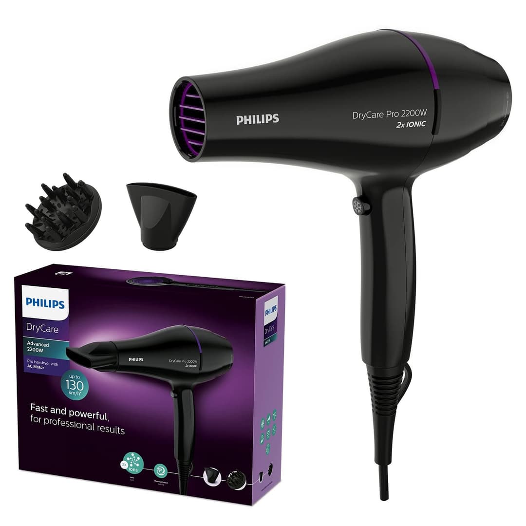 Philips DryCare Pro Hair Dryer BHD274/00 - Black - Image 1