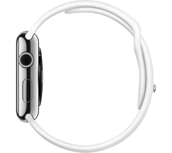 APPLE Watch 42 mm with Sports Band - Stainless Steel & White - Image 2