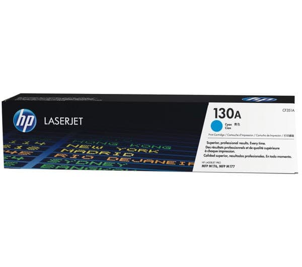 HP 130A Cyan Original LaserJet Toner Cartridge (CF351A)