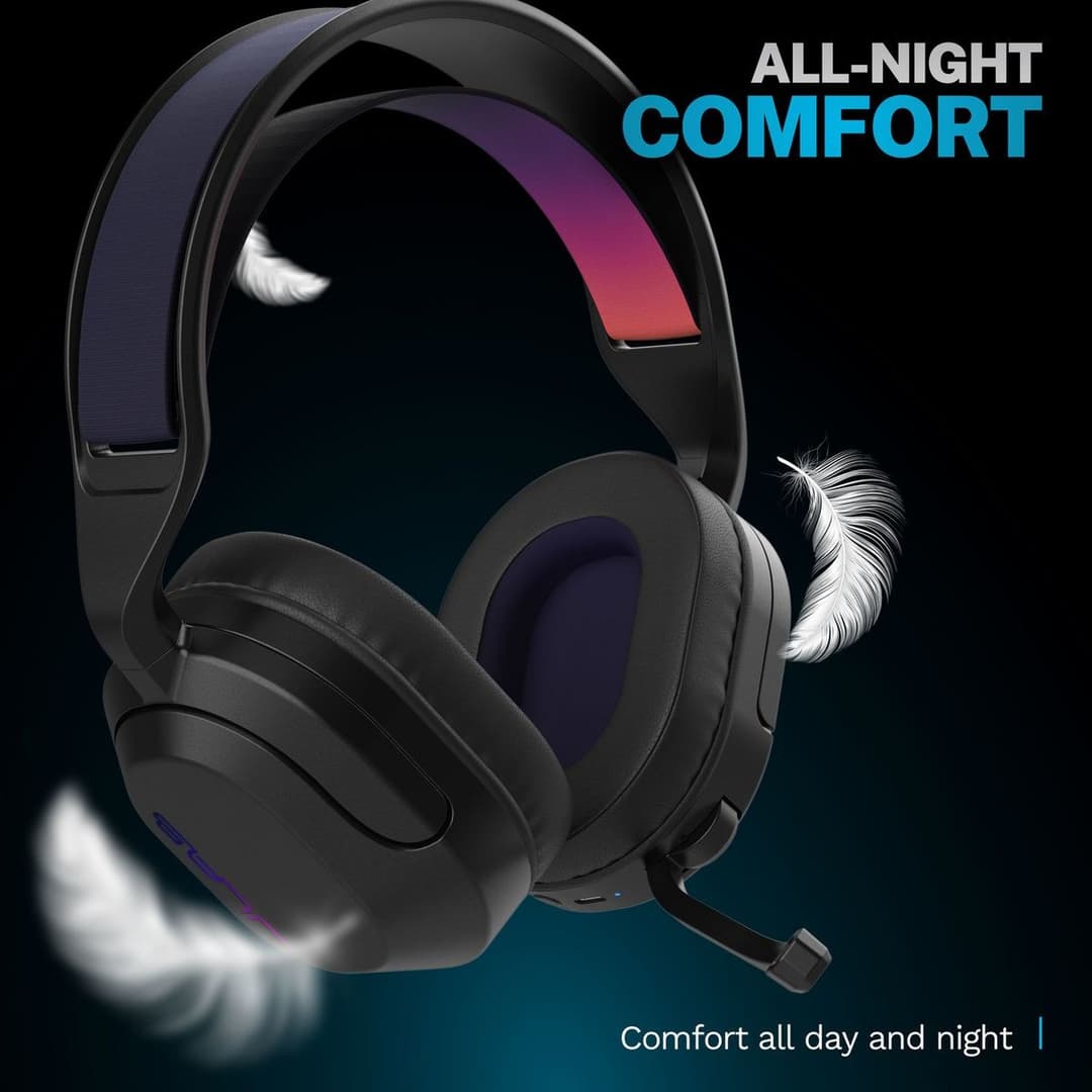 JLab Nightfall PS4, PC, Switch Wireless Gaming Headset Black - Image 2