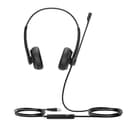 Yealink UH34 Teams Wired USB-A Headset Black - Dual thumbnail 1
