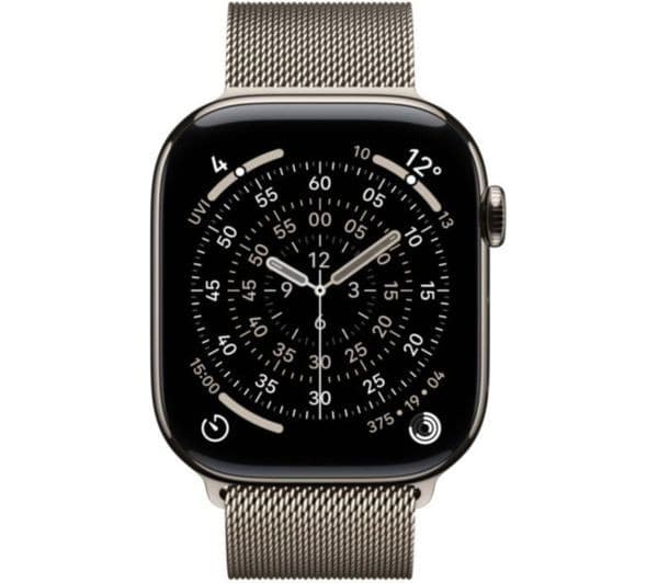 Apple Watch Series 11 GPS + Cellular 46mm Natural Titanium Case with Natural Milanese Loop - S/M - Image 2