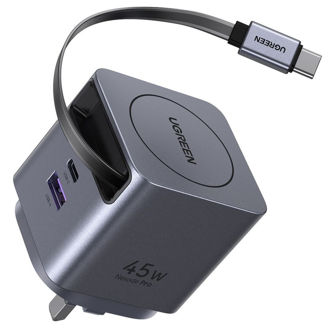 UGREEN Nexode Pro 45W Charger with Retractable USB-C Cable - Image 3