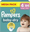 PAMPERS Baby-Dry Size 4 Jumbo+ Pack 84 Nappies thumbnail 1