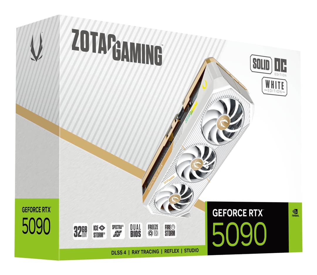 Zotac GAMING GeForce RTX 5090 SOLID OC White Edition NVIDIA 32 GB GDDR7 - Image 7