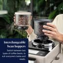 De'Longhi Rivelia Fully Automatic Bean to Cup Coffee Machine with Integrated Milk Container and Removable Bean Container, Colour Touchscreen - Beige (EXAM440.55.BG) thumbnail 3