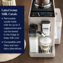 De'Longhi Rivelia Fully Automatic Bean to Cup Coffee Machine with Integrated Milk Container and Removable Bean Container, Colour Touchscreen - Beige (EXAM440.55.BG) thumbnail 6