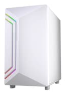Vida Apollo M Micro-ATX Tempered Glass Gaming PC Case - White thumbnail 1