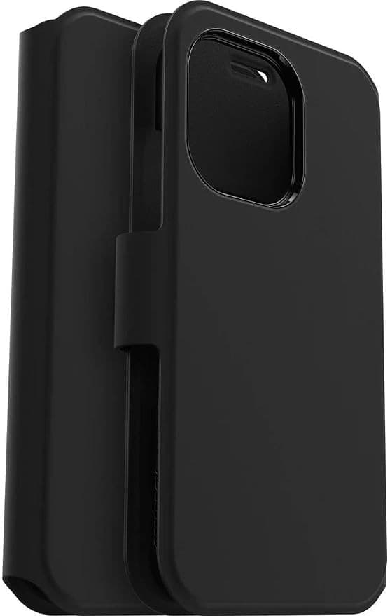 OtterBox Strada Via Series Folio Case for iPhone 14 Pro Max with Card Holder - Black Night - Image 1