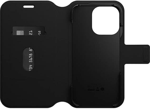 OtterBox Strada Via Series Folio Case for iPhone 14 Pro Max with Card Holder - Black Night - Image 3