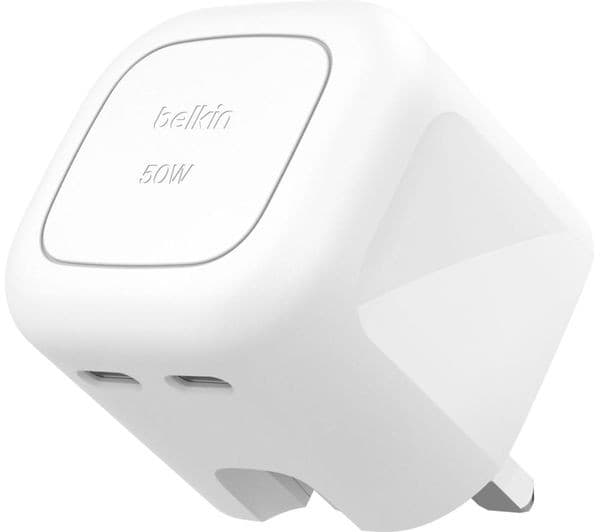 Belkin 2-Port 50W Wall Charger White - Image 1