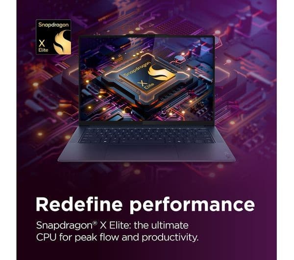 Lenovo Yoga Slim 7X 14.5" OLED Touchscreen Snapdragon X Elite 16GB 1TB Cosmic Blue - Image 3