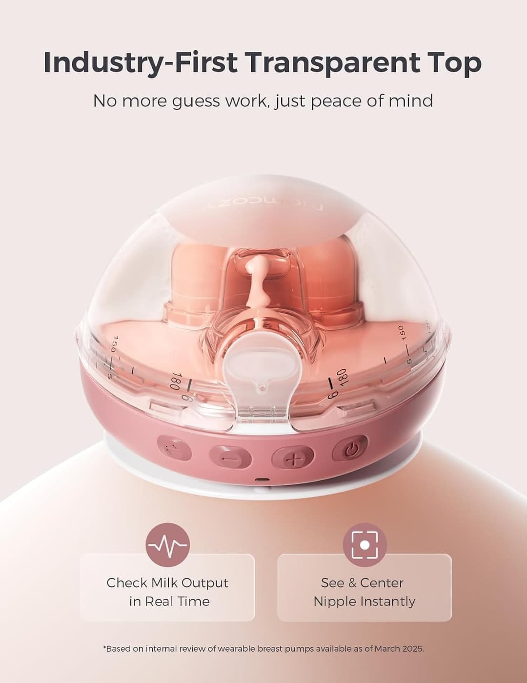 Momcozy Air 1 Ultra Slim Hands Free Wearable Double Breast Pump with Wireless Charging Case - Image 4