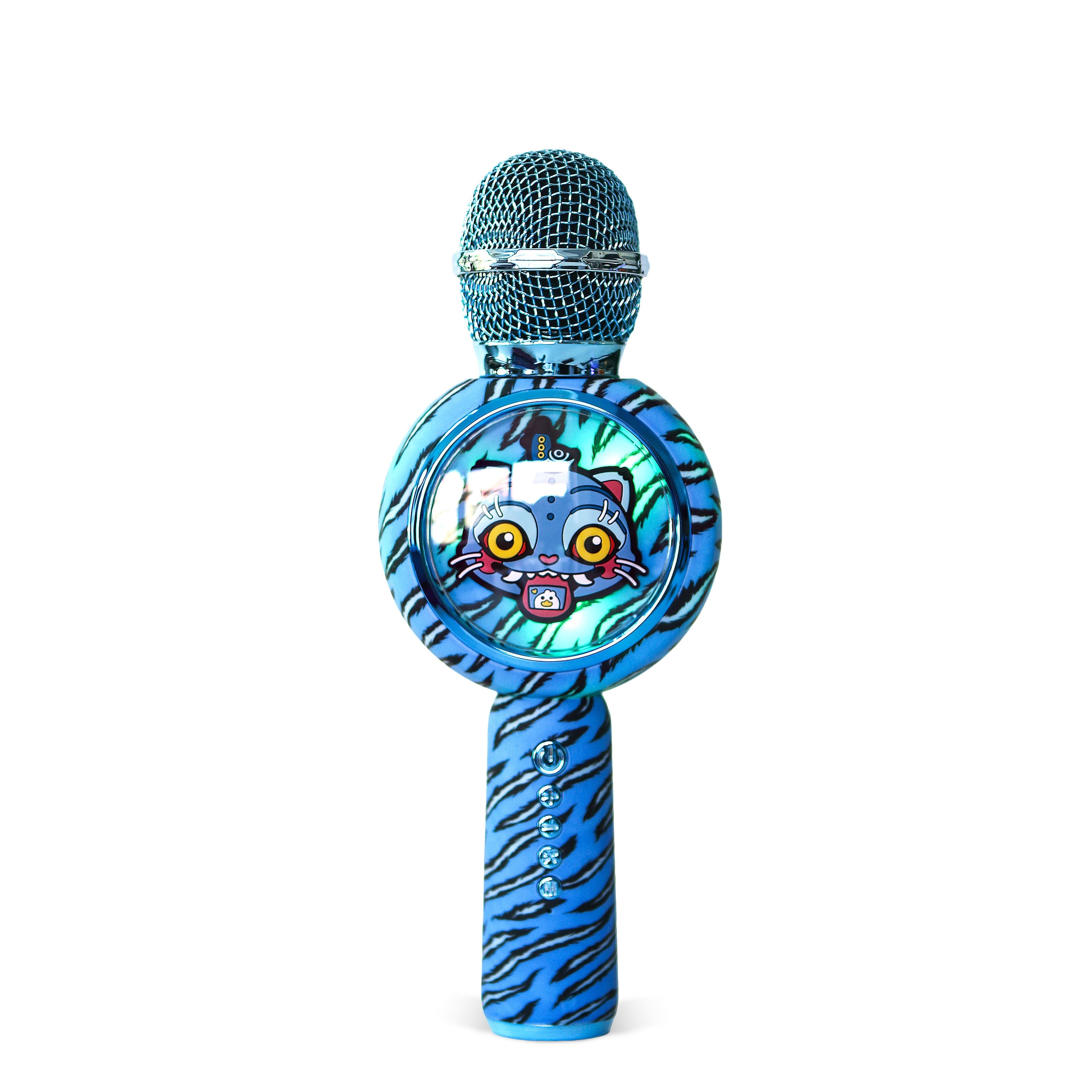 OTL KPop Demon Hunters LED Light-Up Wireless Karaoke Microphone Blue