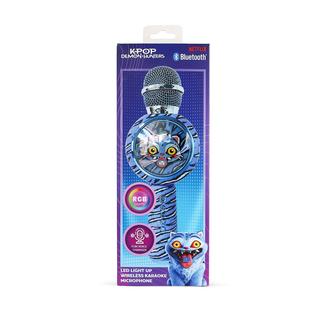 OTL KPop Demon Hunters LED Light-Up Wireless Karaoke Microphone Blue - Image 7