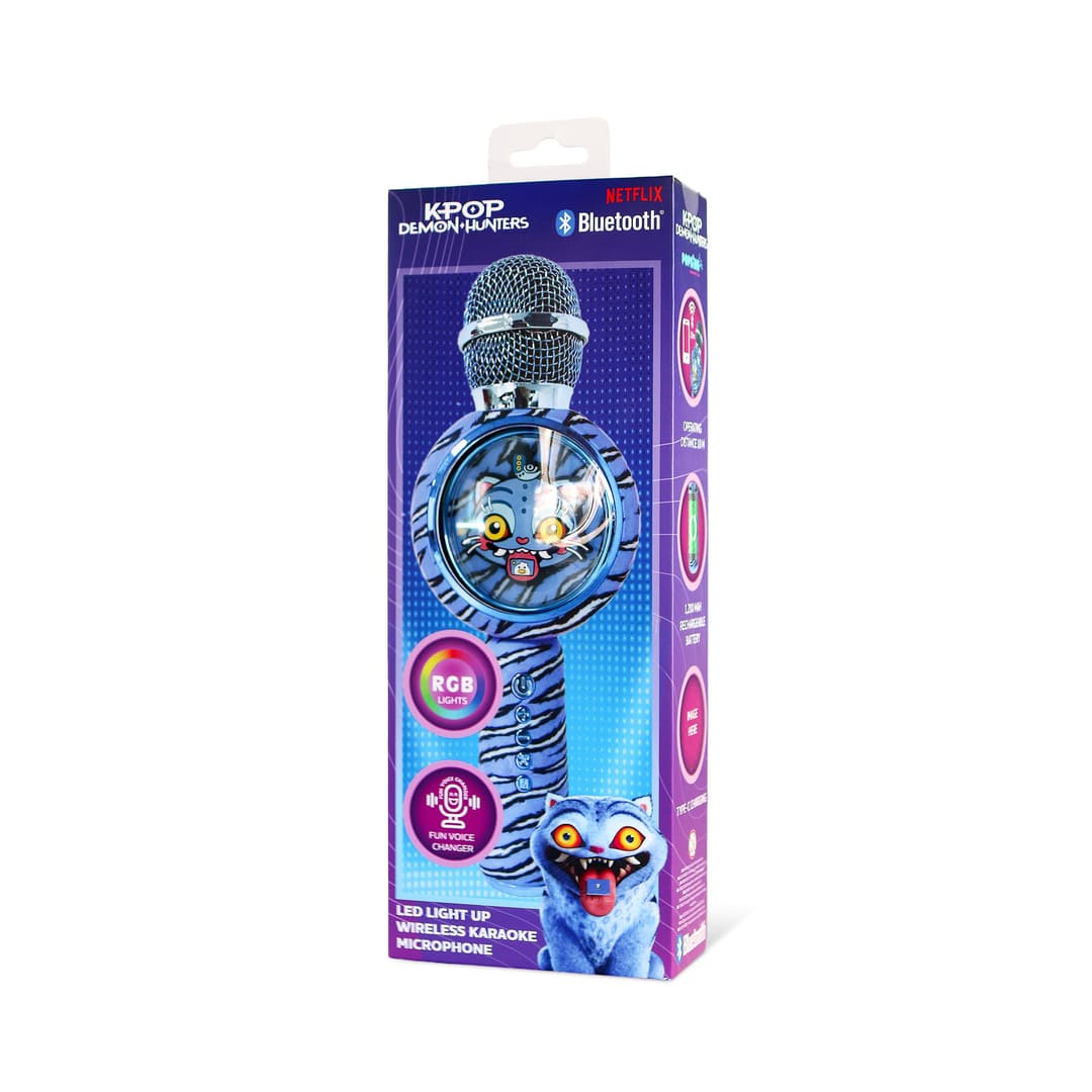 OTL KPop Demon Hunters LED Light-Up Wireless Karaoke Microphone Blue - Image 8