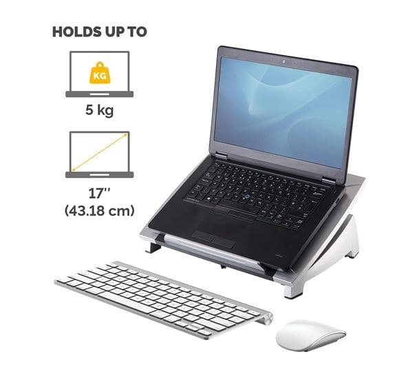 FELLOWES Office Suites Laptop Stand - Sliver & Black - Image 3