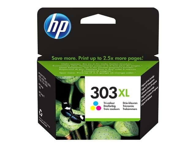 HP 303XL High Yield Tri-colour (Cyan, Magenta, Yellow) Original Ink Cartridge - T6N03AE - Image 1