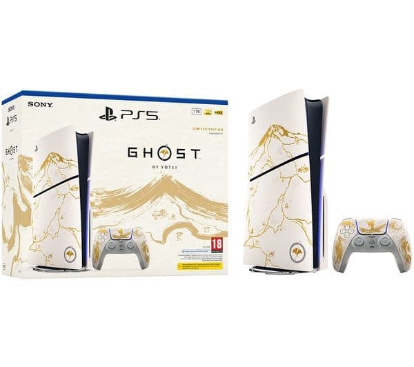SONY PlayStation 5 Console (Model Group - Slim) Ghost of Yotei Gold Limited Edition & Ghost of Yotei Bundle - Image 1