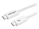 StarTech Thunderbolt 3 Cable 1m USB-C to USB-C 20Gbps 100W PD 4K White (TBLT3MM1MW) thumbnail 3