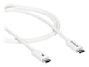 StarTech Thunderbolt 3 Cable 1m USB-C to USB-C 20Gbps 100W PD 4K White (TBLT3MM1MW) thumbnail 4