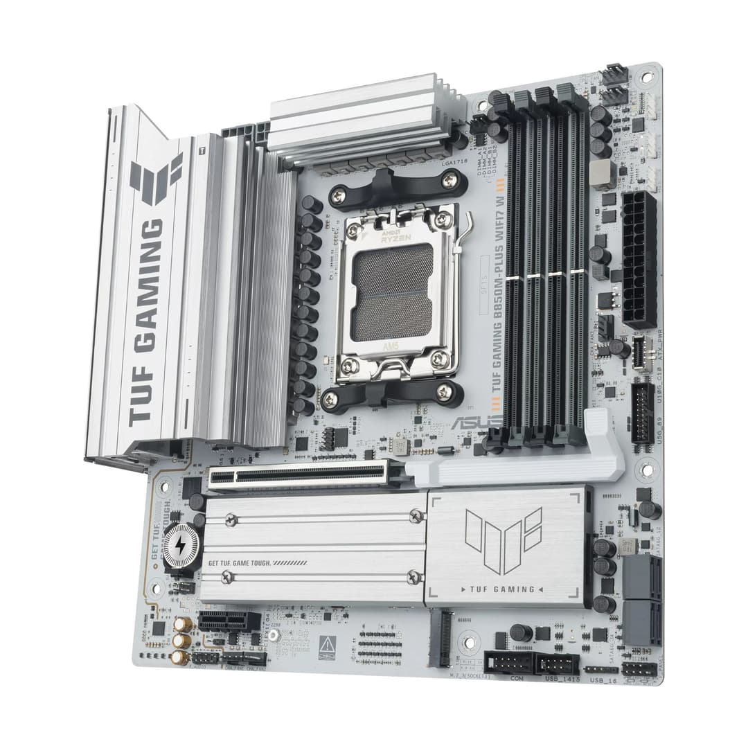 ASUS TUF GAMING B850M-PLUS WIFI7 B850 Socket AM5 Micro-ATX Motherboard - White - Image 4