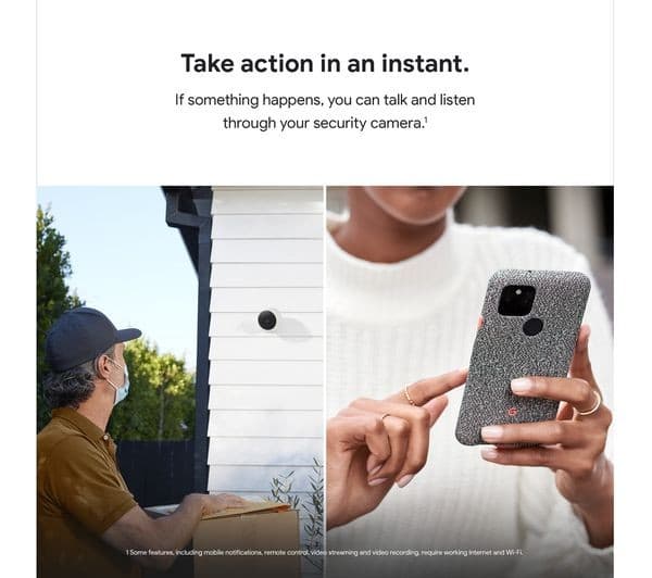 Google Nest Cam (Battery) Indoor & Outdoor Full HD 1080p Smart Security Camera Snow - Image 5
