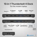Plugable Technologies Thunderbolt 4 Dock with 100W Charging, Thunderbolt Certified, Laptop Docking Station Dual Monitor Single 8K or Dual 4K HDMI for Windows and Mac, 4X USB, Gigabit Ethernet (TBT4-UD5) thumbnail 2