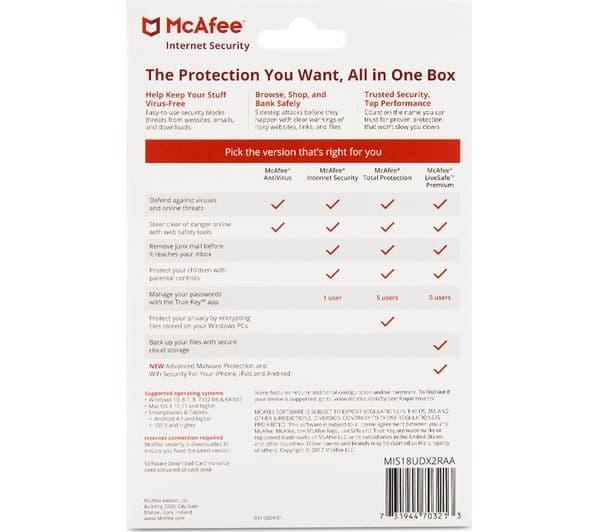 MCAFEE Internet Security 2018 - 1 year for 15 devices - Image 6