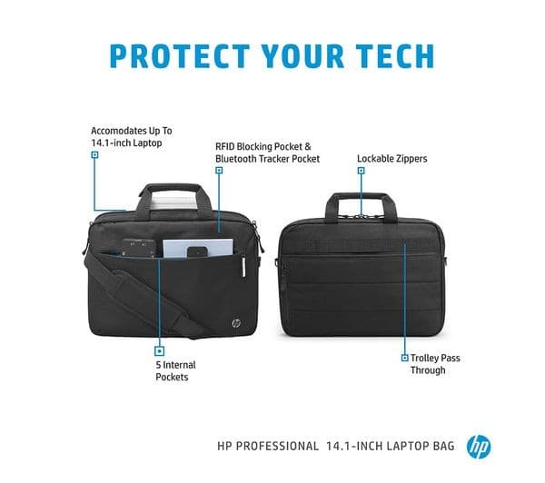 HP Professional 14.1” Laptop Case - Black - Image 3