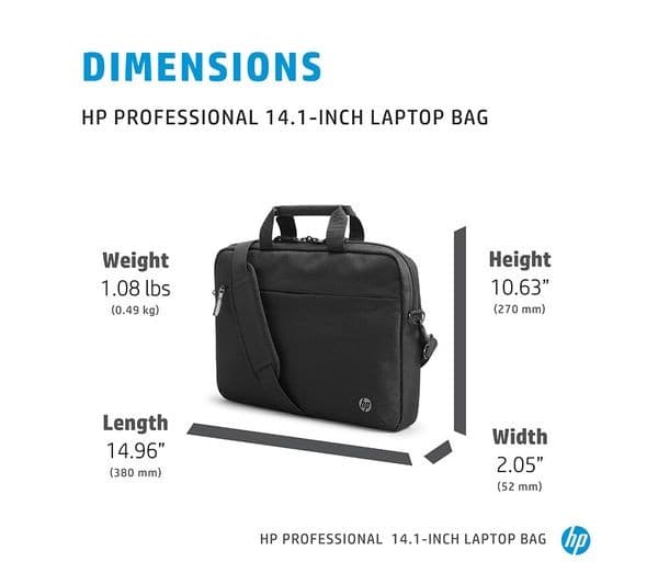 HP Professional 14.1” Laptop Case - Black - Image 6