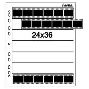 Hama Glassine Negative Sleeves 24x36 mm, 7 Strips of 6 - 25 Sheets - Image 1