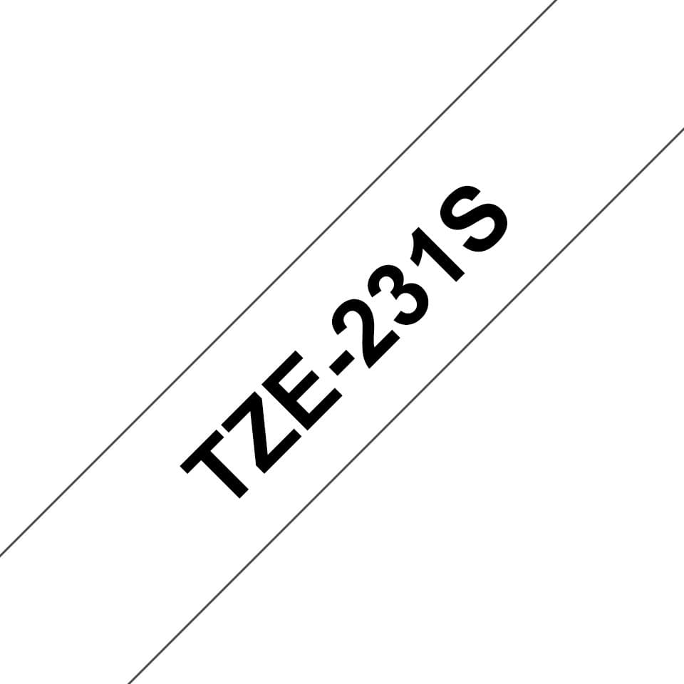 Brother TZE231S label-making tape Black on white TZe - Image 1