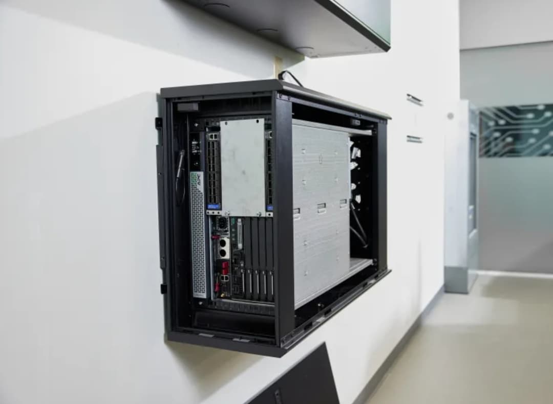 APC NetShelter 6U Low-Profile Wallmount Rack Enclosure Cabinet 230V Server Depth - Image 3