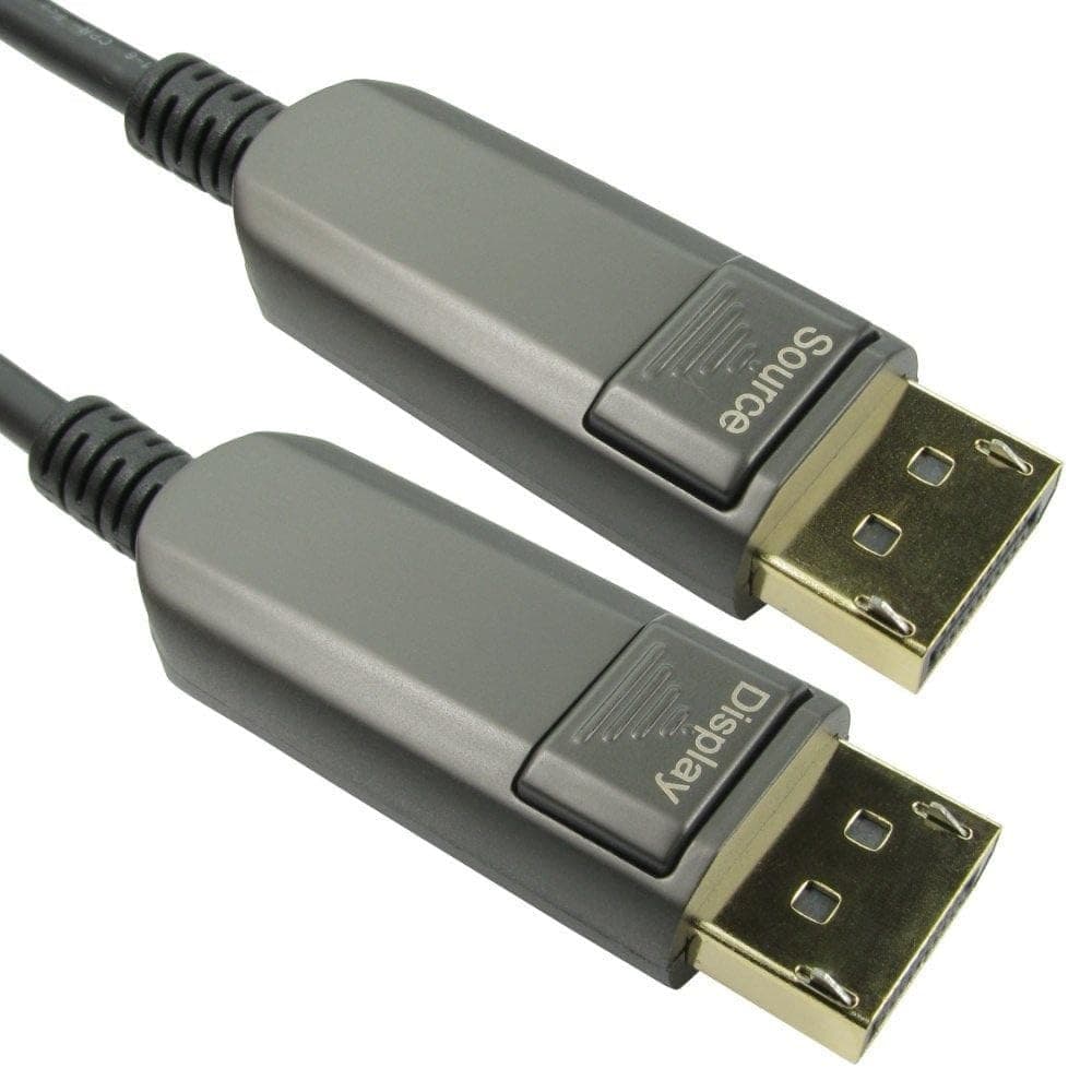 Long DisplayPort v1.4 Active Optical Cable AOC HDR 32Gbps 8K 60Hz 4K 120Hz 15m - Image 1