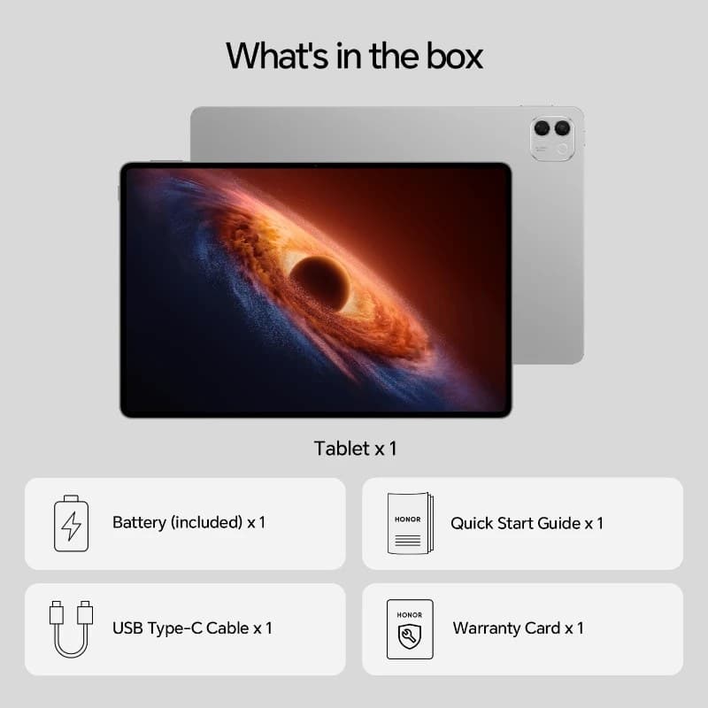 Honor MagicPad4 Snapdragon 256 GB 31.2 cm (12.3") 12 GB Wi-Fi 7 (802.11be) Android 16 Grey - Image 2
