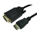Cables Direct 1M Meter HDMI (M) to VGA (M) Cable Gold Plated thumbnail 1