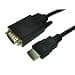 Cables Direct 1M Meter HDMI (M) to VGA (M) Cable Gold Plated thumbnail 3