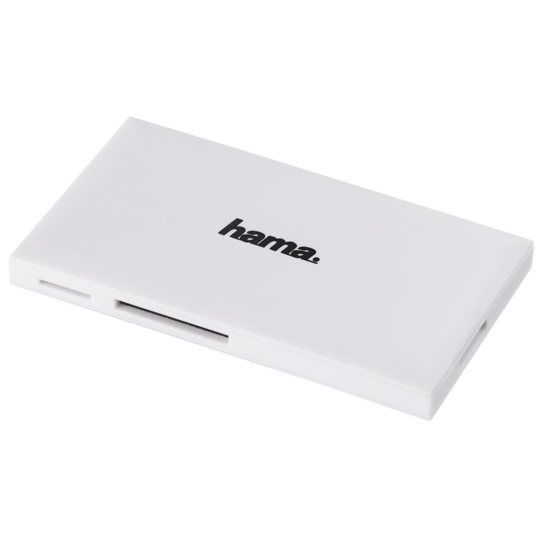 Hama USB 3.2 Gen 1 Multi-Card Reader SD/microSD/CF/MS, USB Type-A - White - Image 1