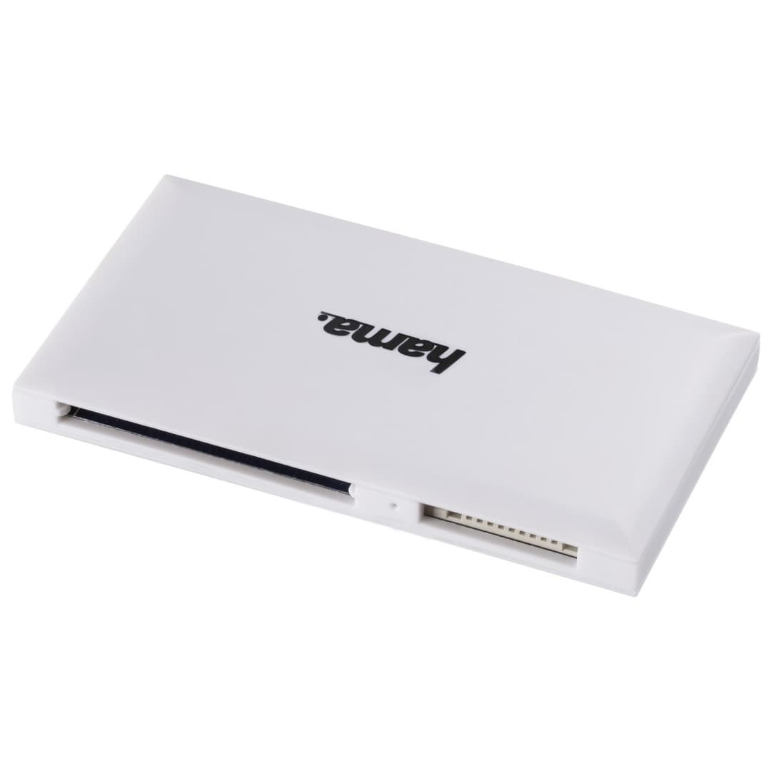 Hama USB 3.2 Gen 1 Multi-Card Reader SD/microSD/CF/MS, USB Type-A - White - Image 2